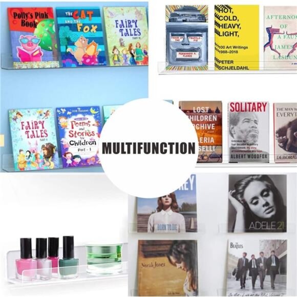 3Pack Vinyl Record Wall Mount Holder-12Inch Clear Acrylic Shelf for Vinyl Record - Picture 5 of 7